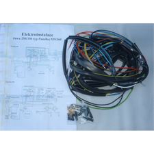 ELEKTROINSTALACE NOVÁ + SCHÉMA (JAWA 250/350 TYP PANELKA 559 + 360 )